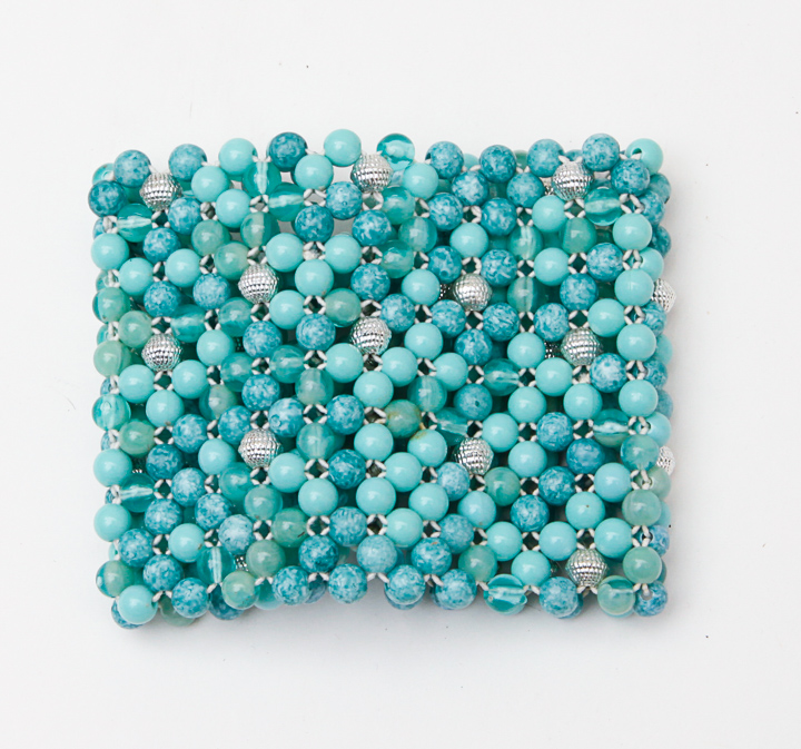 Beaded Collar Bib Necklace and Matching Bracelets