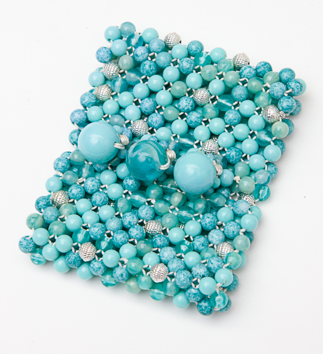 Beaded Collar Bib Necklace and Matching Bracelets