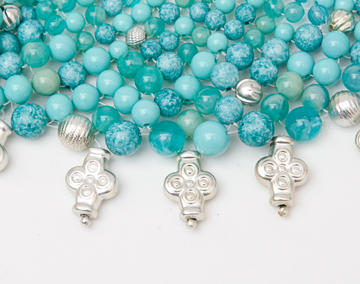 Beaded Collar Bib Necklace and Matching Bracelets