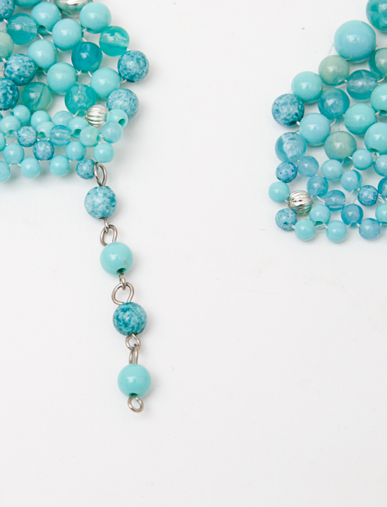 Beaded Collar Bib Necklace and Matching Bracelets