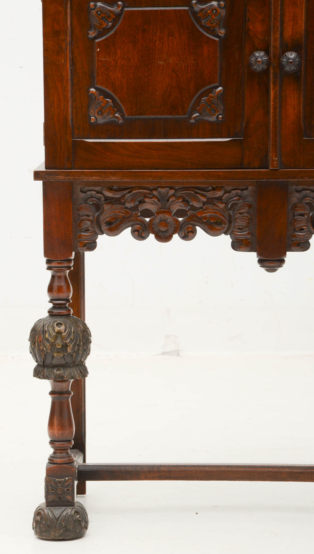 Antique Carved Highboy Cabinet