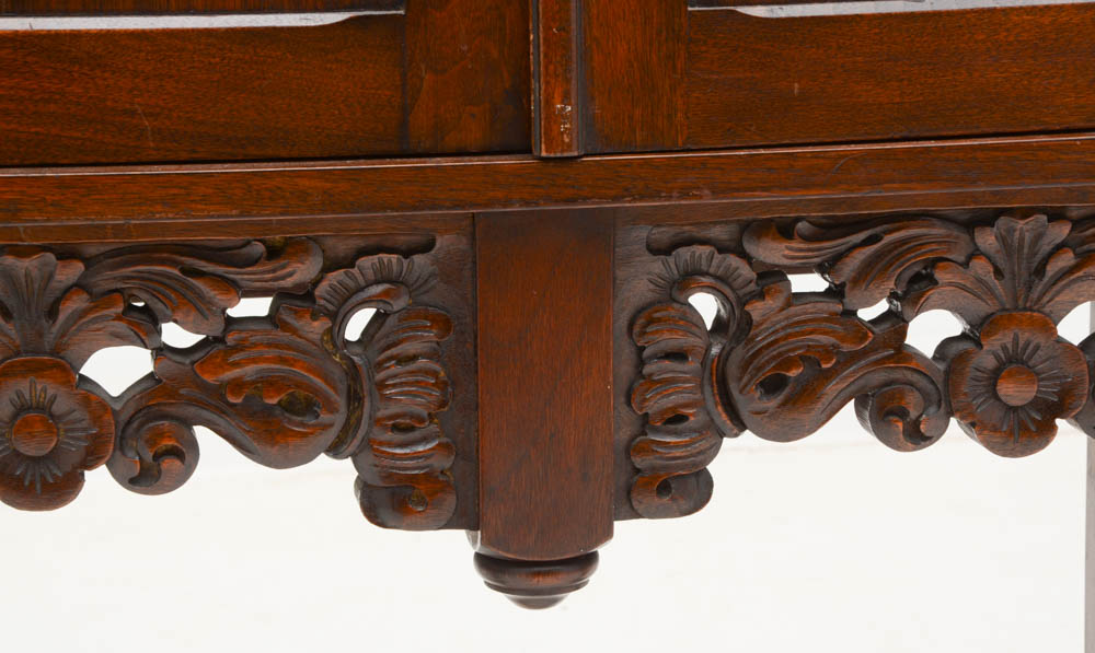 Antique Carved Highboy Cabinet