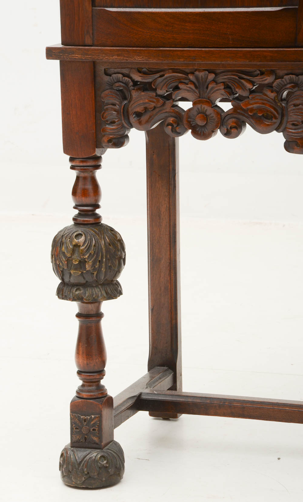 Antique Carved Highboy Cabinet