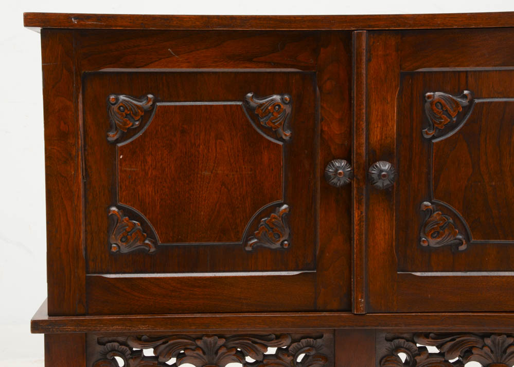 Antique Carved Highboy Cabinet