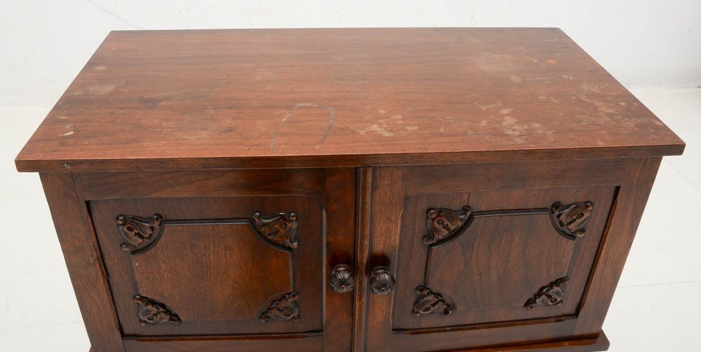 Antique Carved Highboy Cabinet