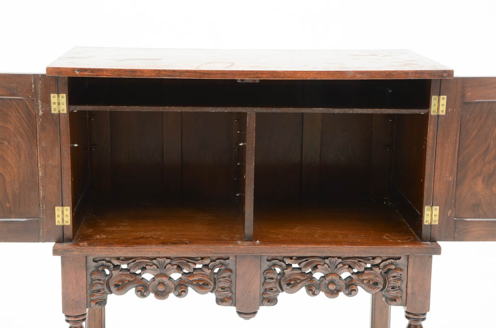 Antique Carved Highboy Cabinet