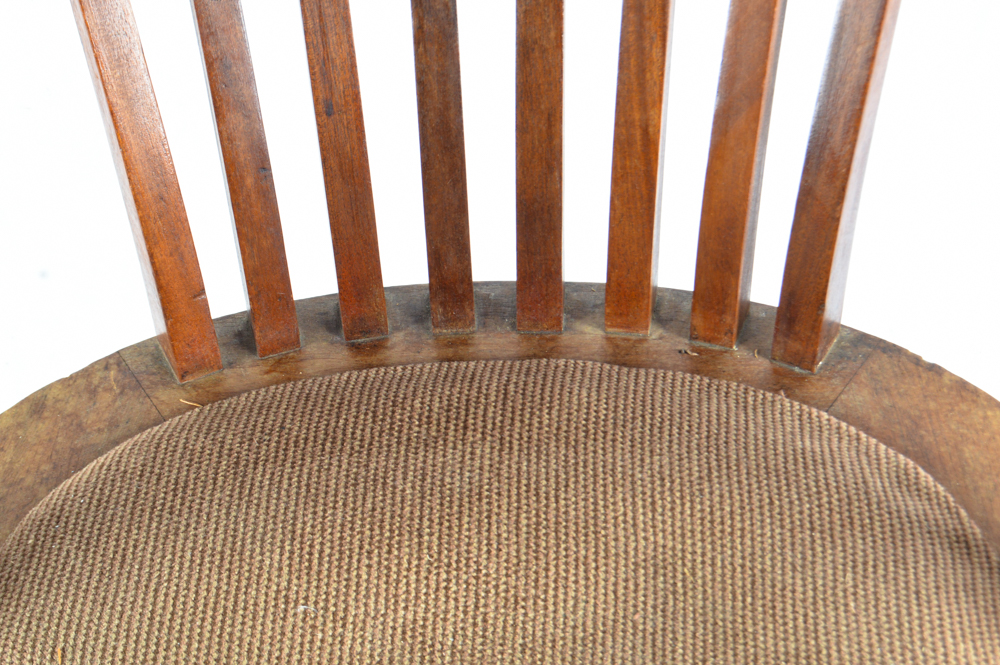 Vintage Oak Rolling Desk Chair