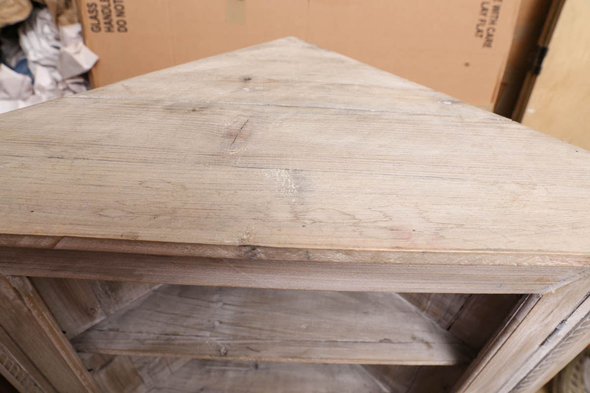 Distressed Corner Cabinet