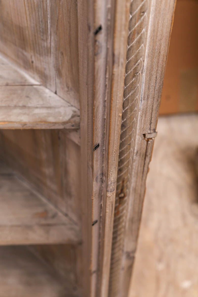 Distressed Corner Cabinet