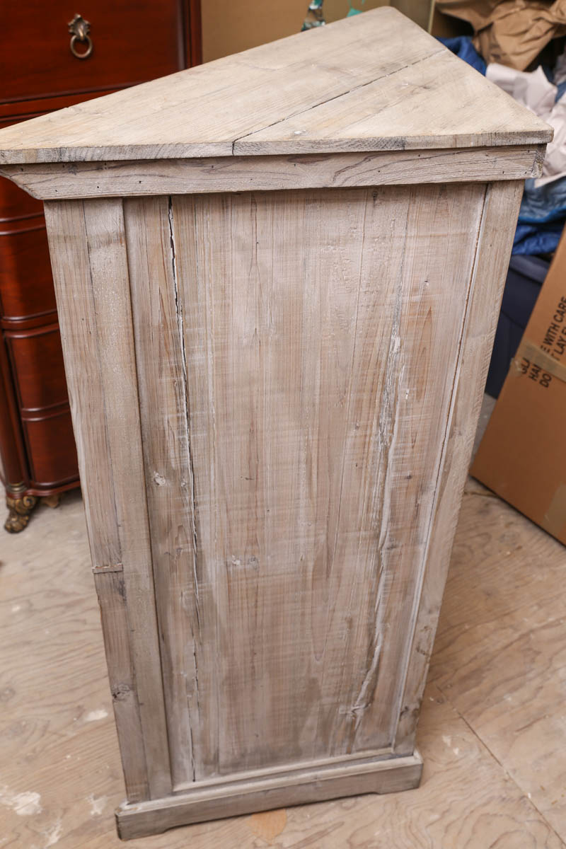 Distressed Corner Cabinet