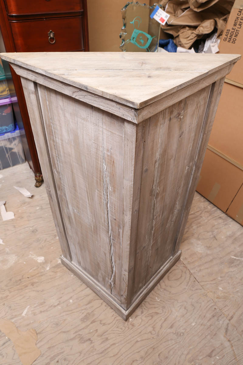 Distressed Corner Cabinet