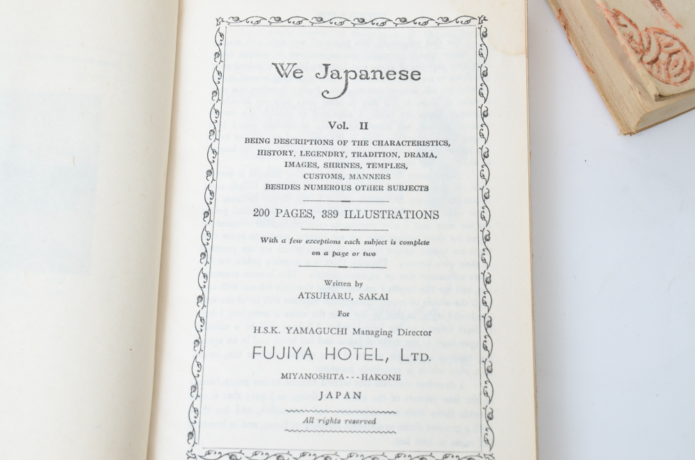 Two Volume Vintage Edition of "We Japanese"