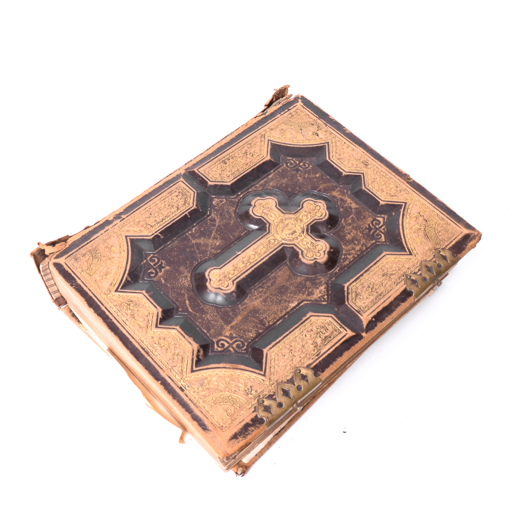 Antique 1878 Douay-Rheims Bible Published by Thomas Kelly