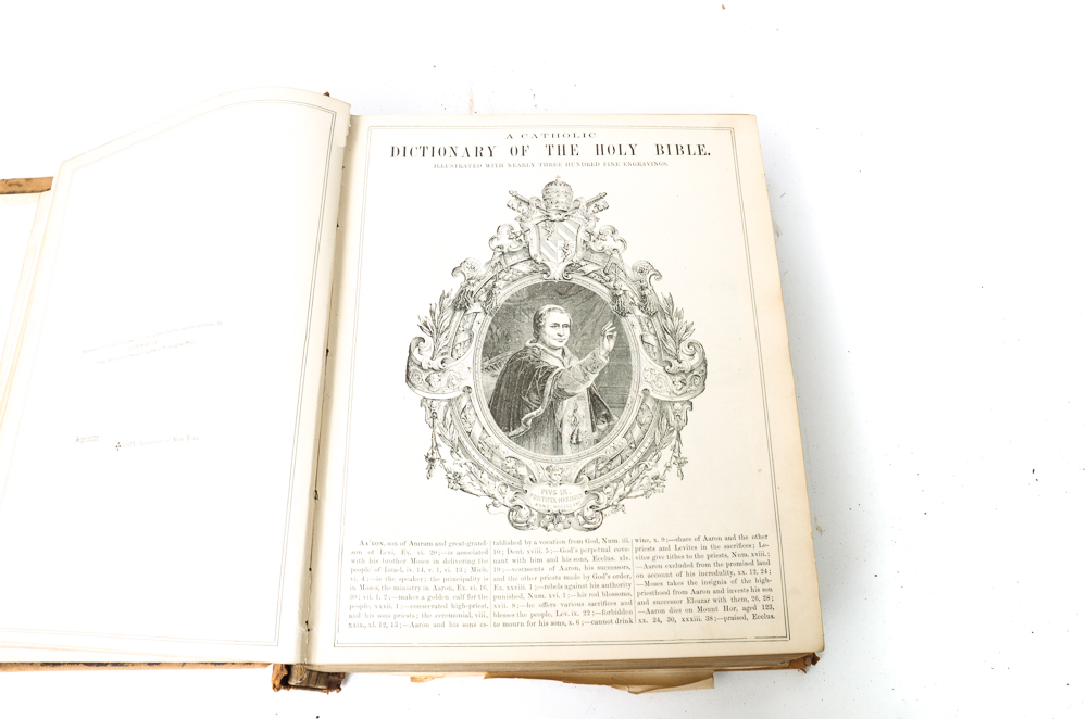 Antique 1878 Douay-Rheims Bible Published by Thomas Kelly