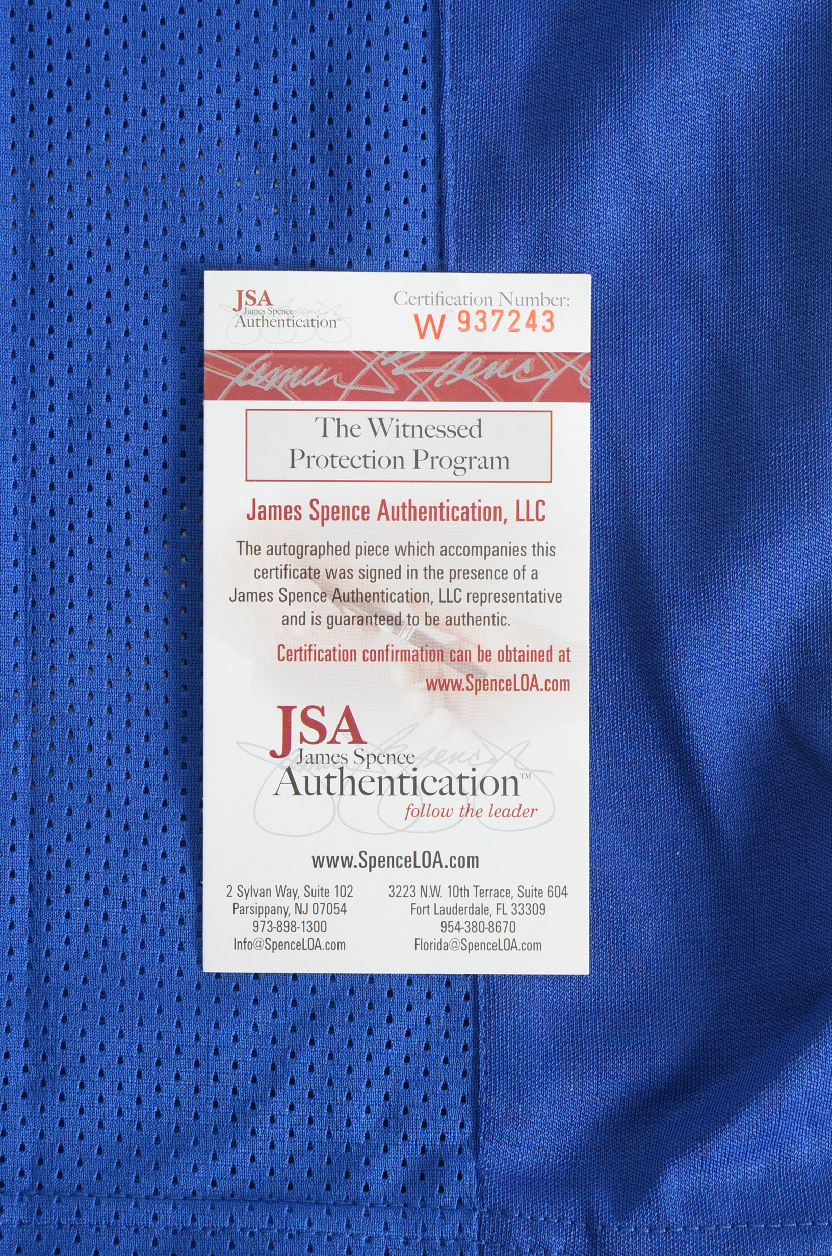 (HOF) Jim Kelly Signed Bills NFL Football Jersey COA