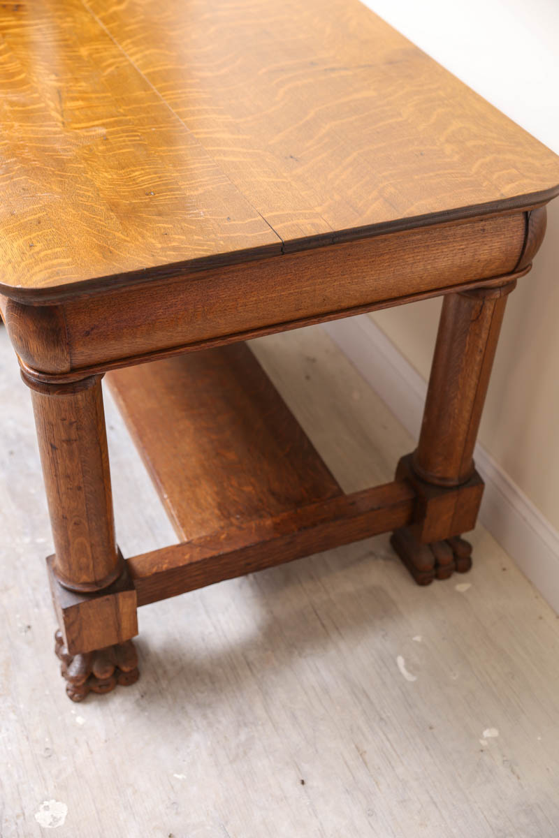 Vintage Lion Foot Oak Table