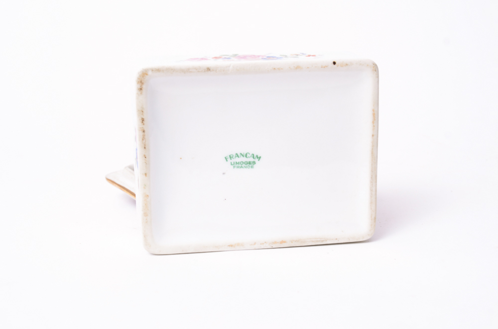 Assortment Of Porcelain Trinket Boxes, Bells And More