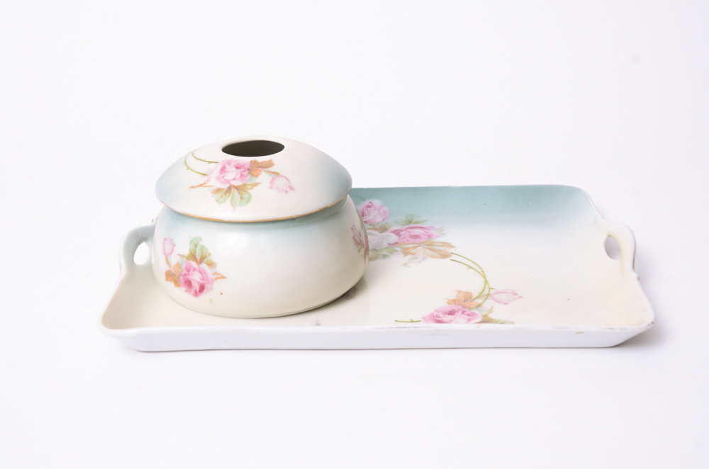 Assortment Of Porcelain Trinket Boxes, Bells And More