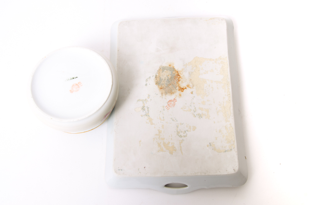 Assortment Of Porcelain Trinket Boxes, Bells And More