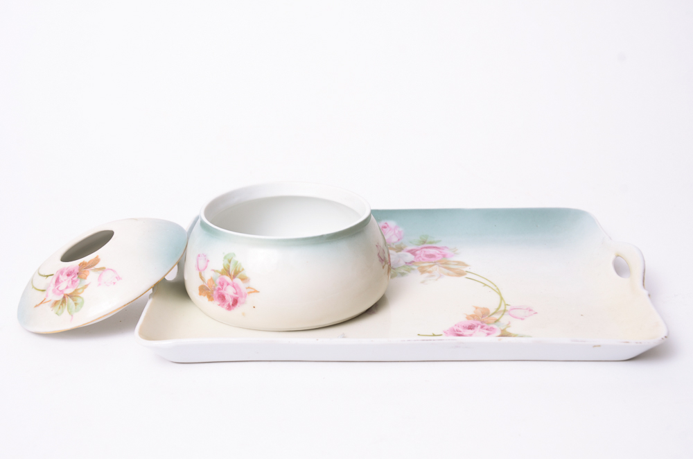 Assortment Of Porcelain Trinket Boxes, Bells And More