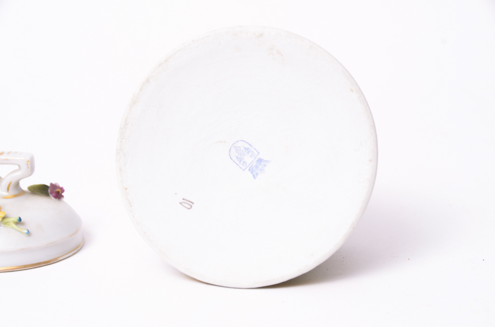 Assortment Of Porcelain Trinket Boxes, Bells And More