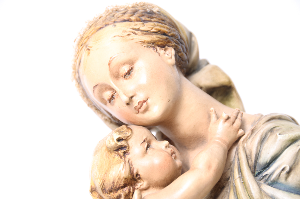 Antonio Borsato Porcelain Figurine of Mother And Child