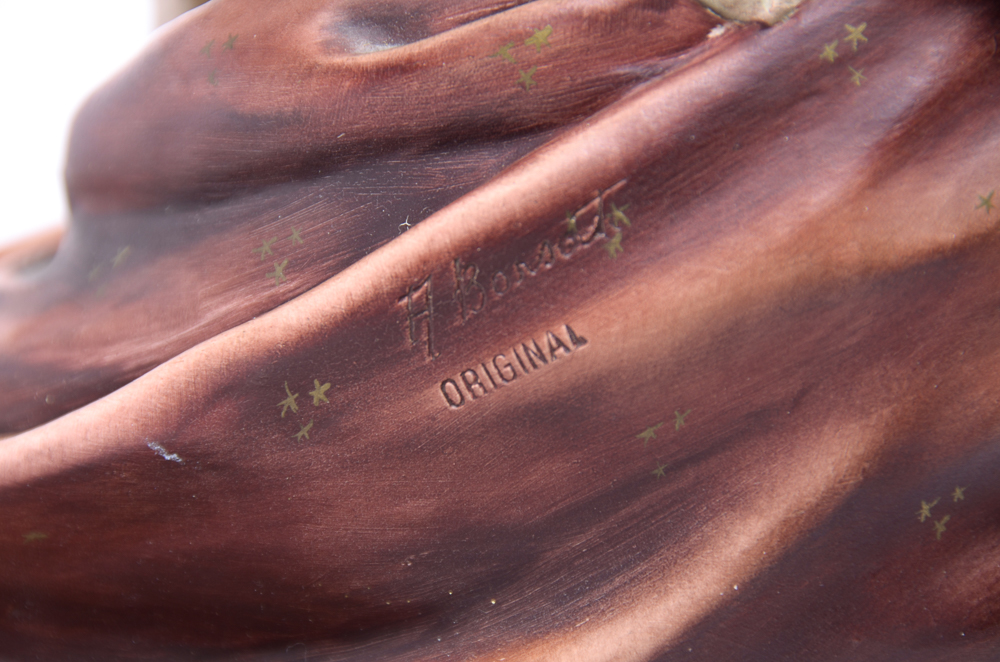 Antonio Borsato Porcelain Figurine of Mother And Child