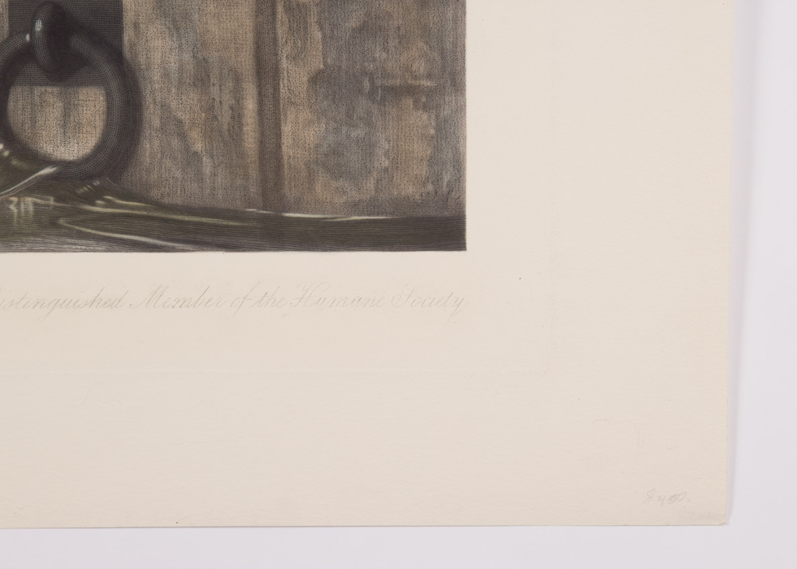 After Edwin Henry Landseer Hand Colored Engraving on Paper "A Distinguished Member of the Humane Society"