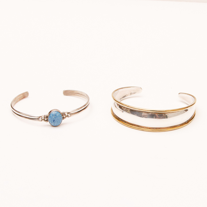 Pair of Sterling Silver Cuff Bracelets