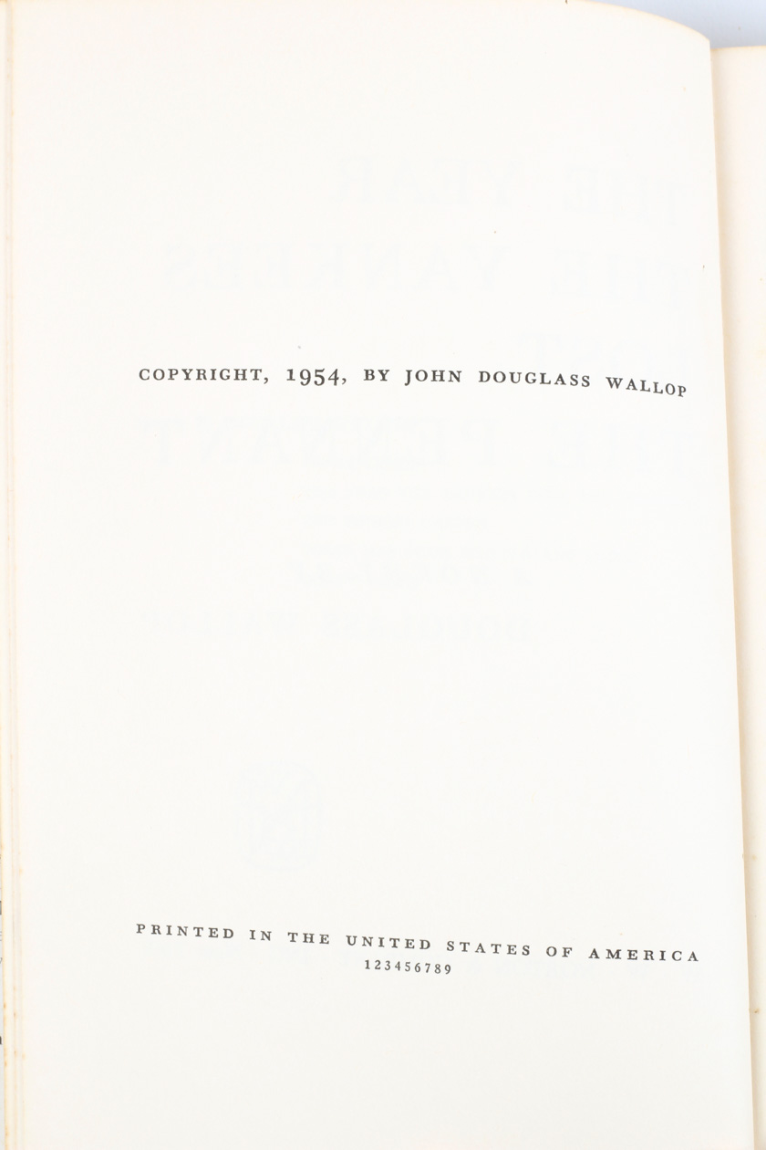 "The Year The Yankees Lost the Pennant" Book