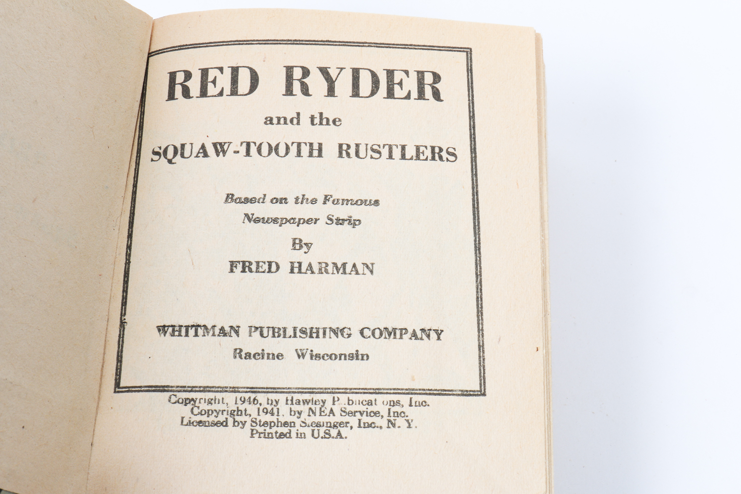 "Red Ryder" Big Little Books