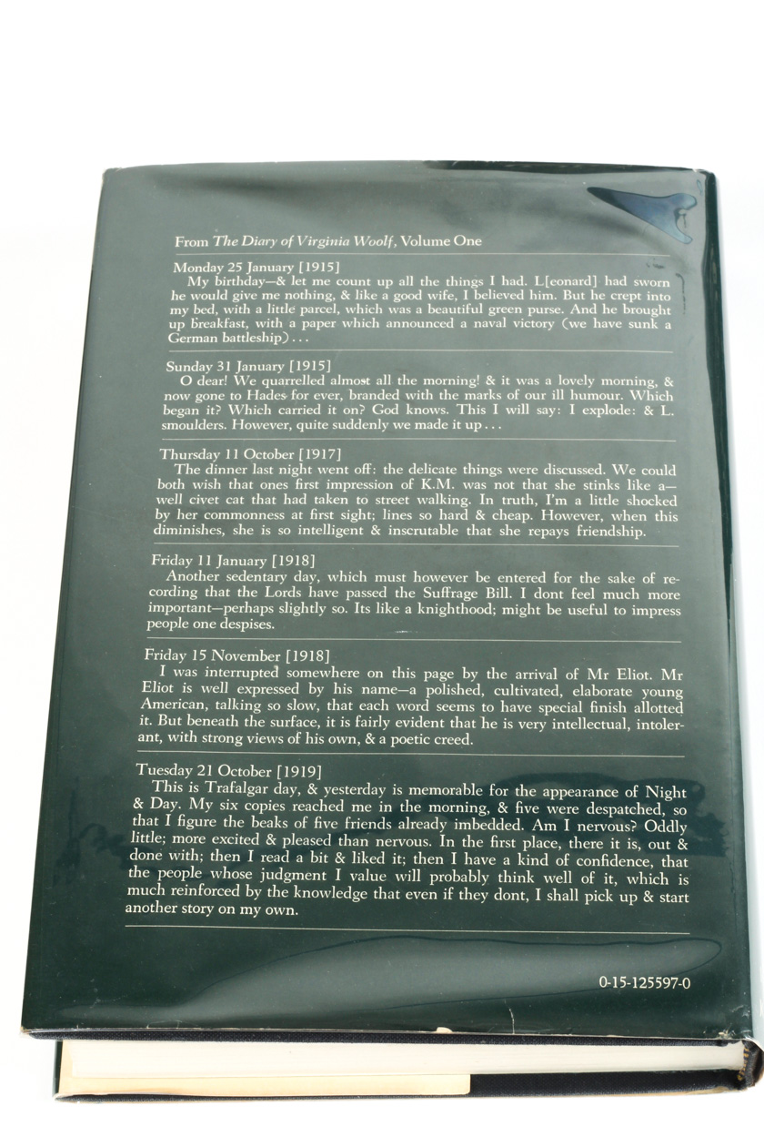 "The Diary of Virginia Woolf" First American Edition in Four Volumes