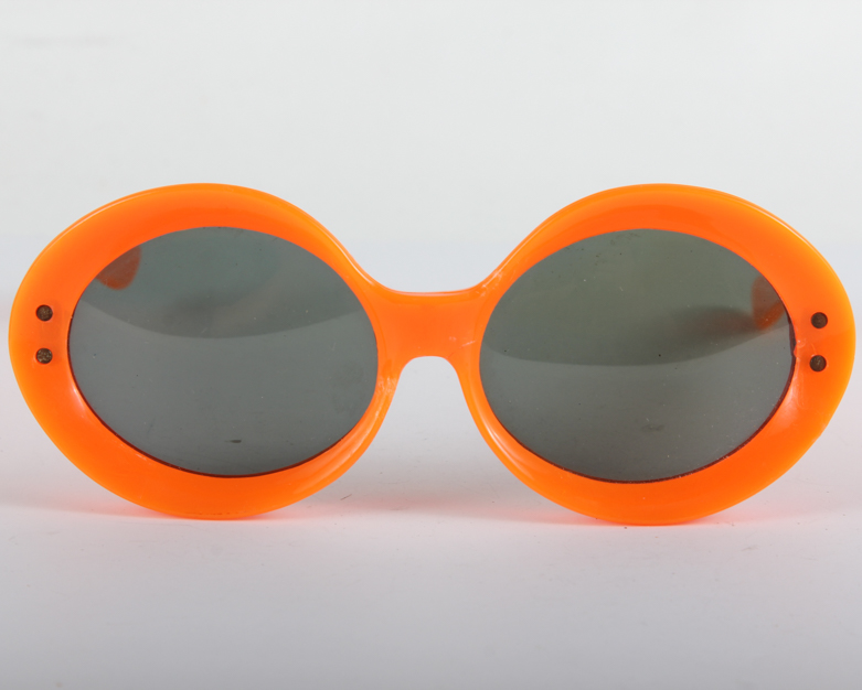 1960s Jackie O Style Orange Sunglasses