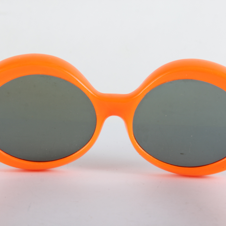 1960s Jackie O Style Orange Sunglasses