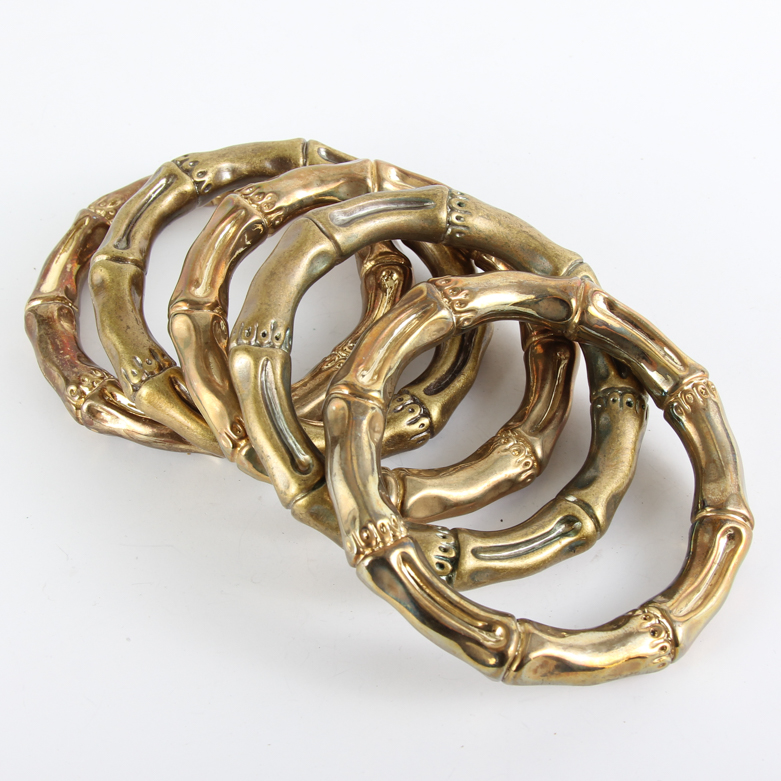Vintage Brass Bamboo Style Bangles