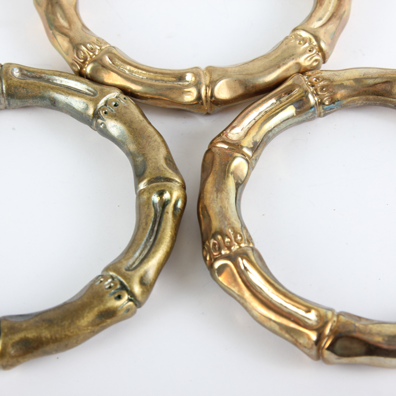 Vintage Brass Bamboo Style Bangles