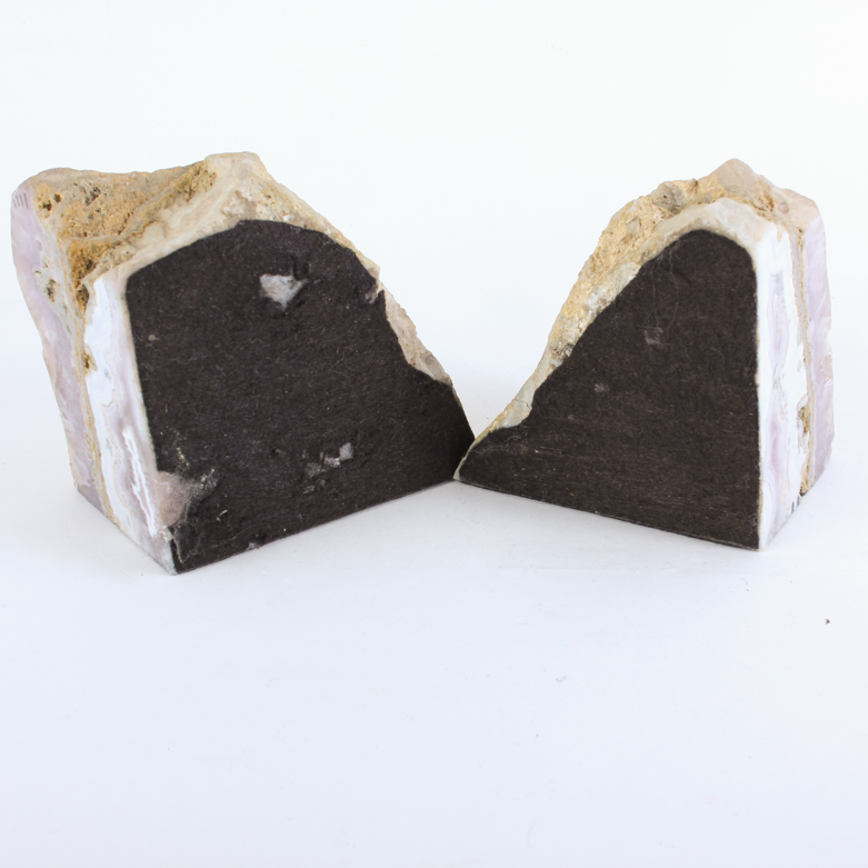 Pair of Geode Agate Bookends