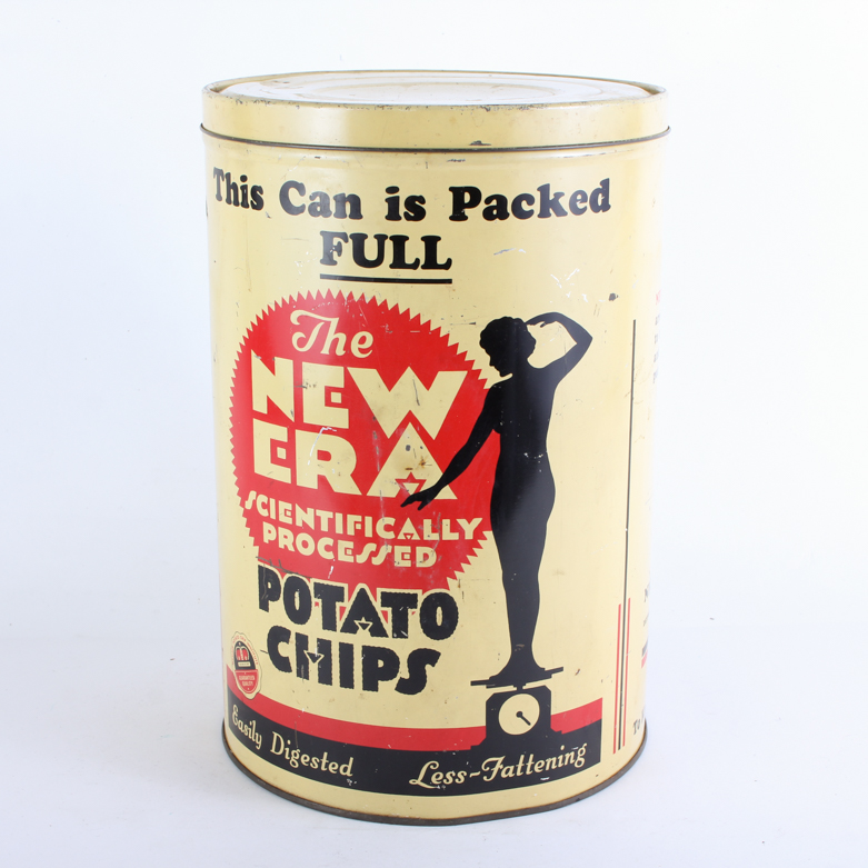 1930s "New Era" Potato Chip Canister