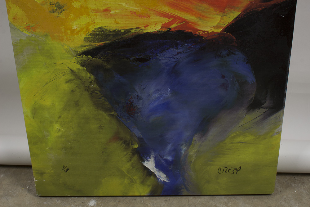 Signed Limited Edition Rubin Crespi Mixed Media Print