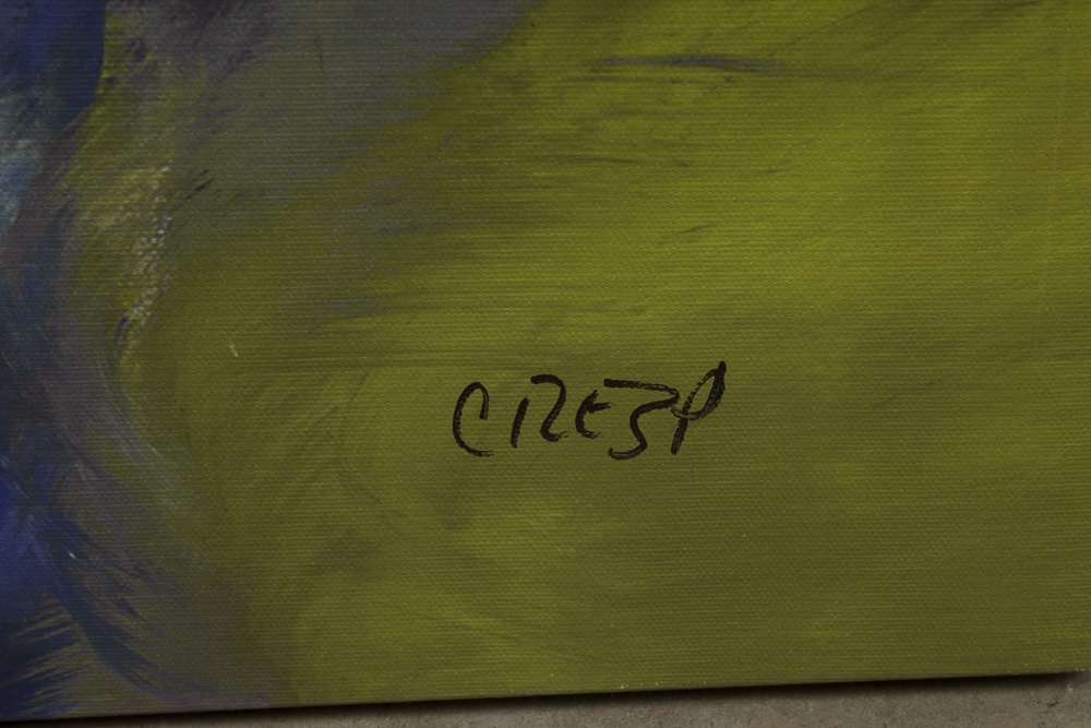 Signed Limited Edition Rubin Crespi Mixed Media Print