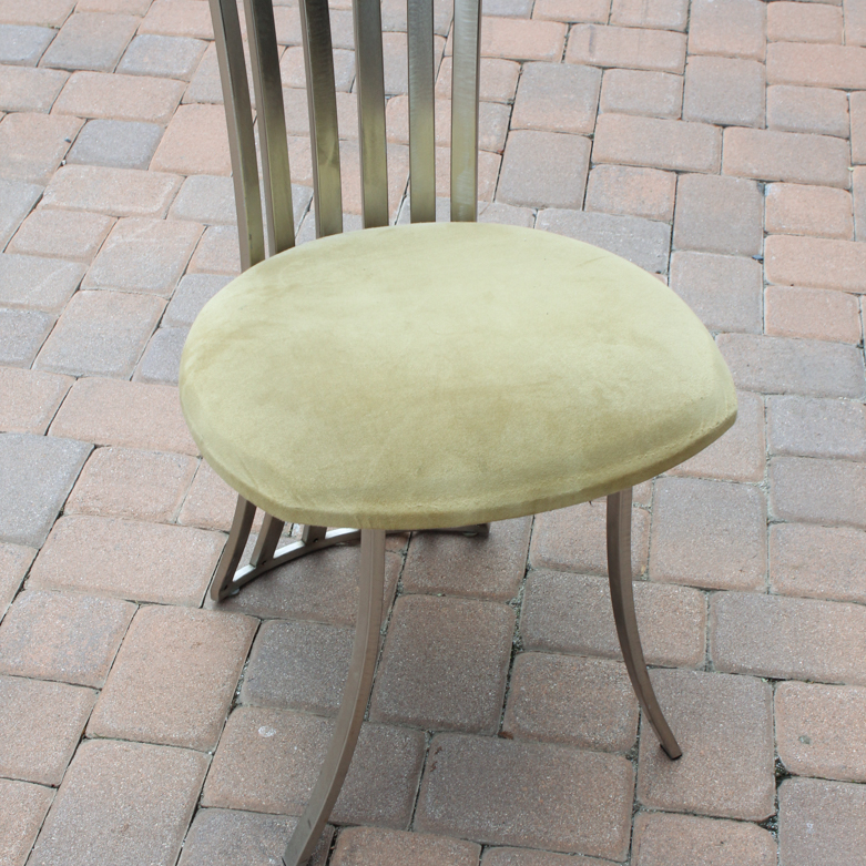 Vintage Chromed Metal High Backed Chair