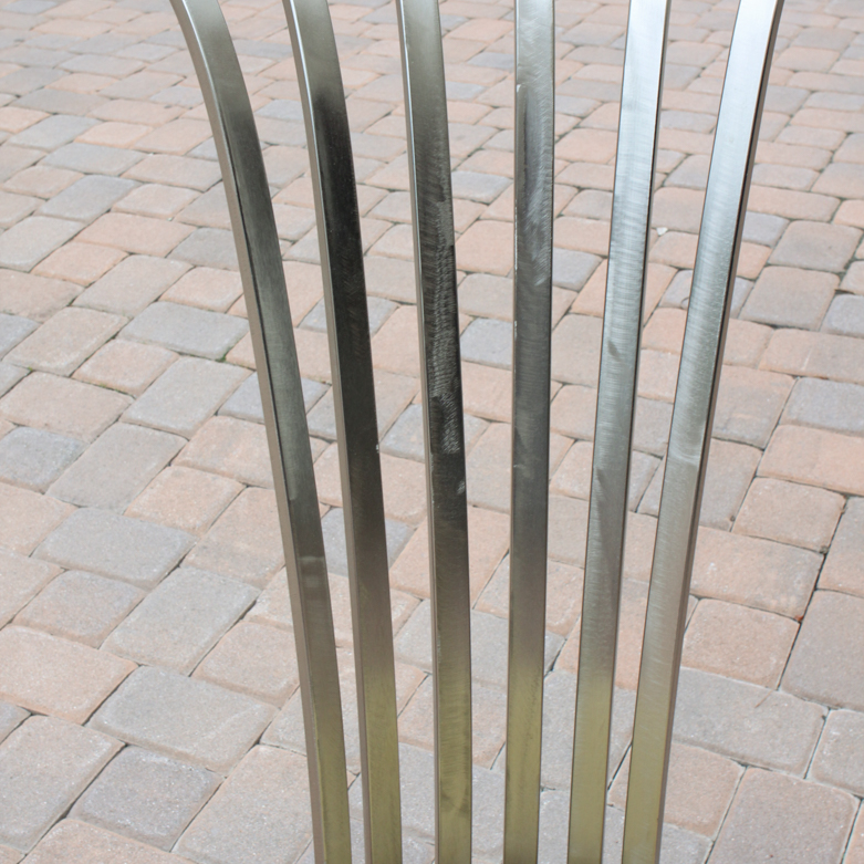 Vintage Chromed Metal High Backed Chair