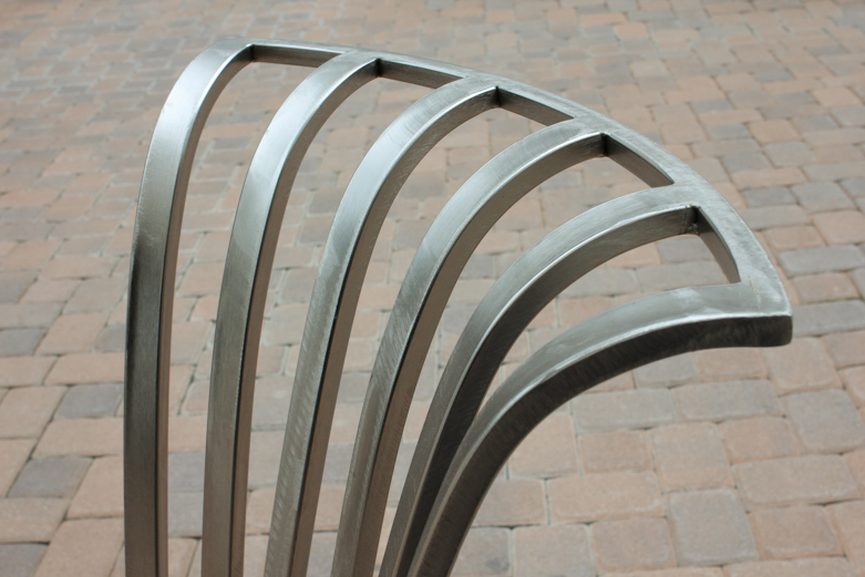 Vintage Chromed Metal High Backed Chair