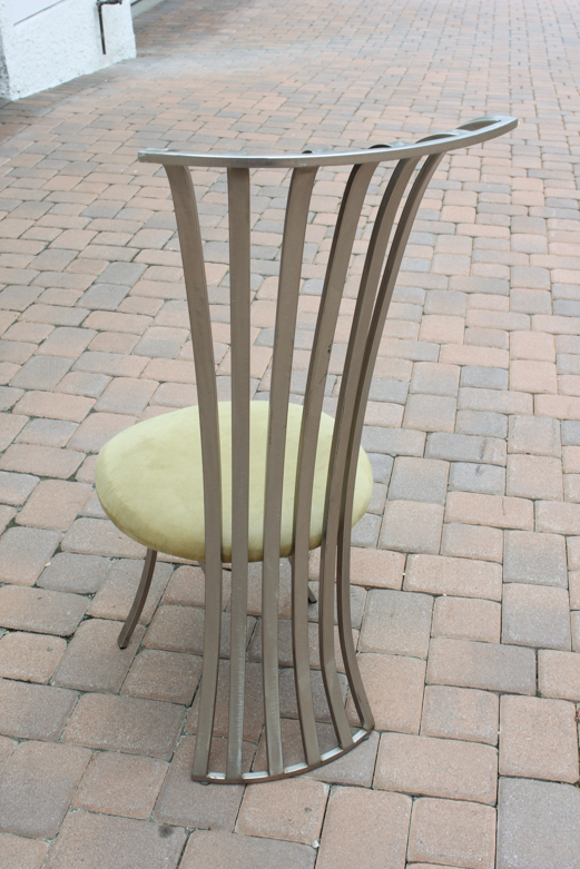 Vintage Chromed Metal High Backed Chair