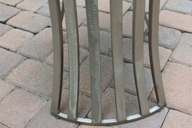 Vintage Chromed Metal High Backed Chair