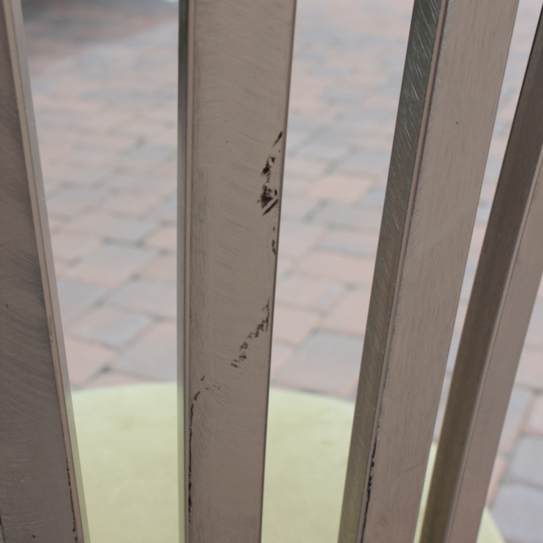 Vintage Chromed Metal High Backed Chair