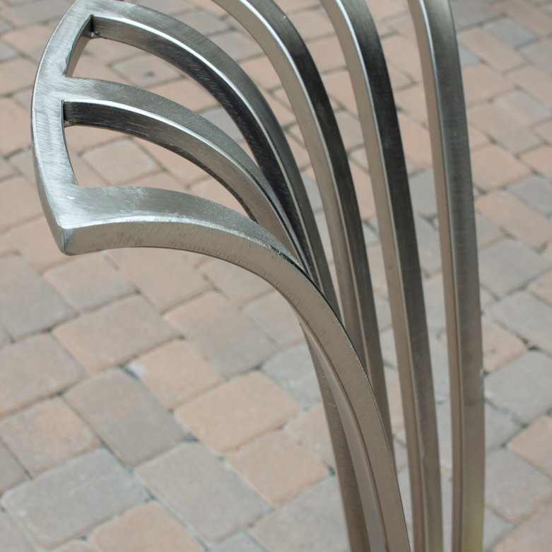 Vintage Chromed Metal High Backed Chair