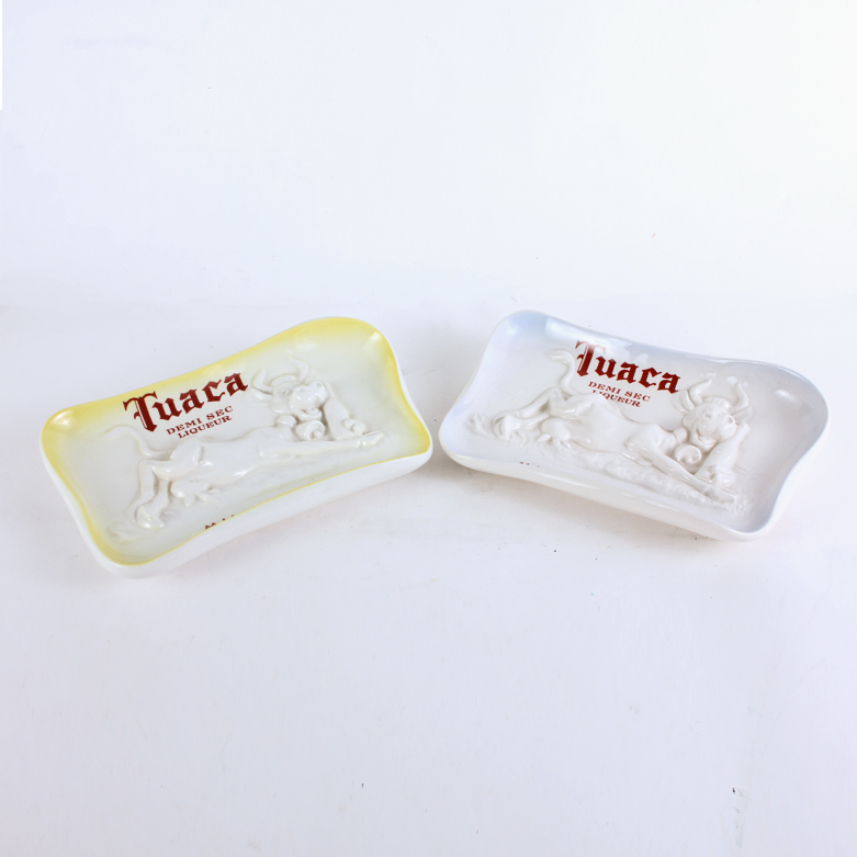 Pair of Vintage Tuaca Milk Brandy Advertising Trays