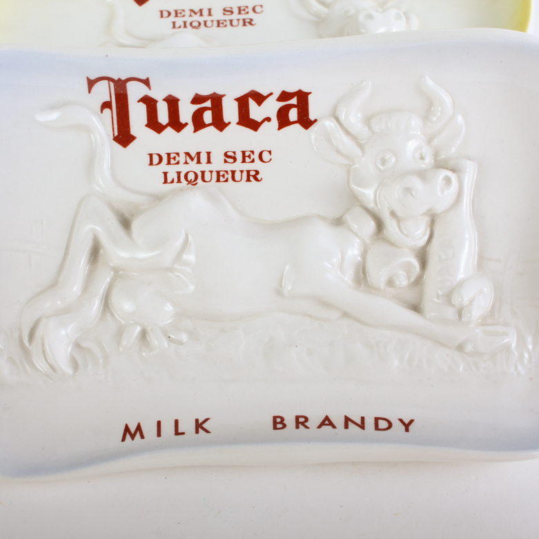 Pair of Vintage Tuaca Milk Brandy Advertising Trays