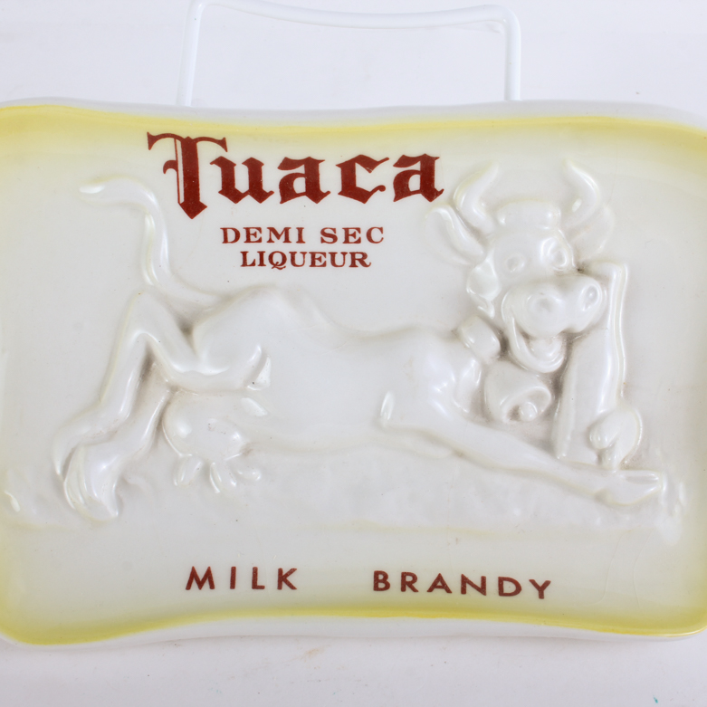 Pair of Vintage Tuaca Milk Brandy Advertising Trays